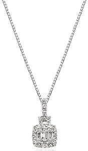 Gin & Grace 14K White Gold Natural Diamond Pendant for women | Ethically  authentically & organically sourced (Round-cut) shaped Diamond hand-crafted jewelry for her | Diamond Necklace for women